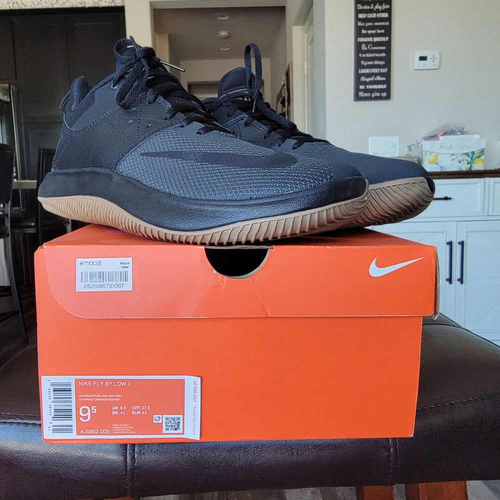 Men's Brand New Nike Fly.By Low II Black Men's Shoes, Size 9.5